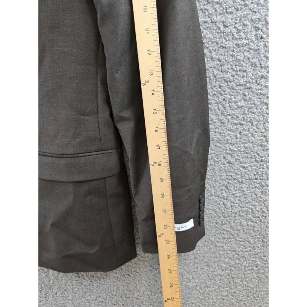 Bar III Slim-Fit Wool-Blend Suit Separate Jacket Men's 38R Brown Button Closure